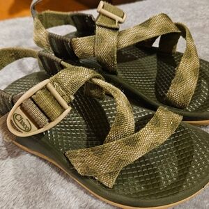 Not For Sale Chaco Olive and Tan Strappy Sandals